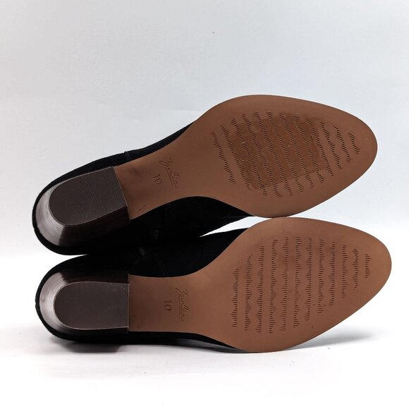 Zodiac Women Kela Western Cowboy Black Suede Ankle Boots size 10 - Picture 5 of 11